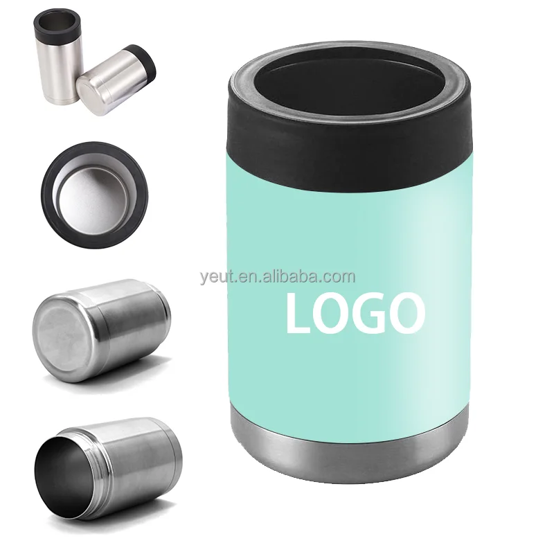 Double Wall Stainless Steel Vacuum Insulator Slim Skinny Can Cooler for 12oz Slim Cans