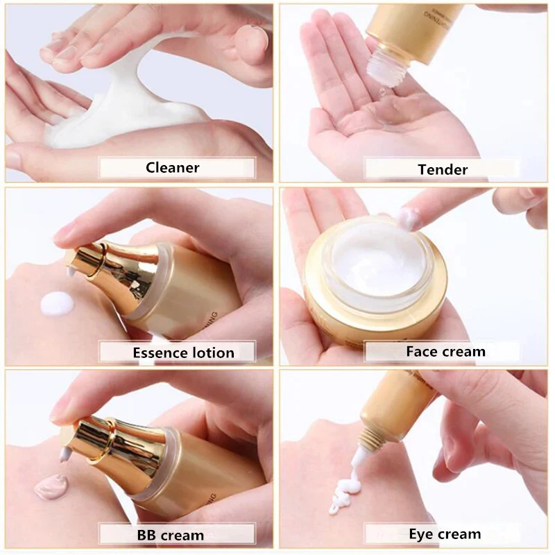 Korean Custom Collagen Sodium Hyaluronate Moisturizer Anti Aging Toner Serum Facial Products Snail Skin Care Set