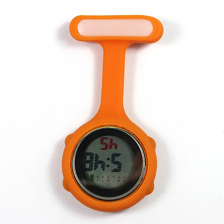Reloj Enfermera алюминиевого сплава женские круглые часы Красочные молочной железы зажим для передней линзы в силиконовом