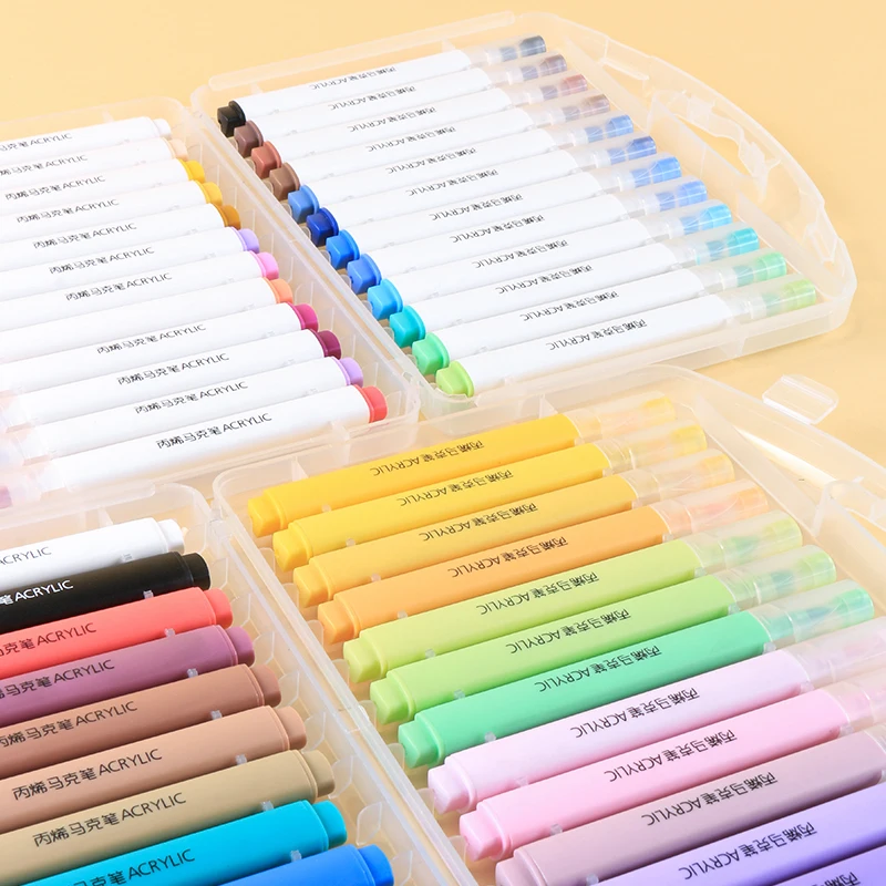 Giorgione 12pcs Quick Dry Acrylic Paint Marker Pen Set Waterproof for Kids DIY Painting on Paper & White Board Art Markers
