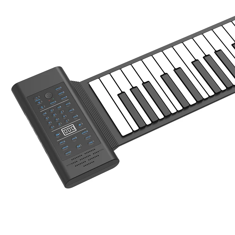 61 Keys Flexible Piano Roll Up Soft Electronic Foldable Keyboard Synthesizer With MIDI Out easy to carry away