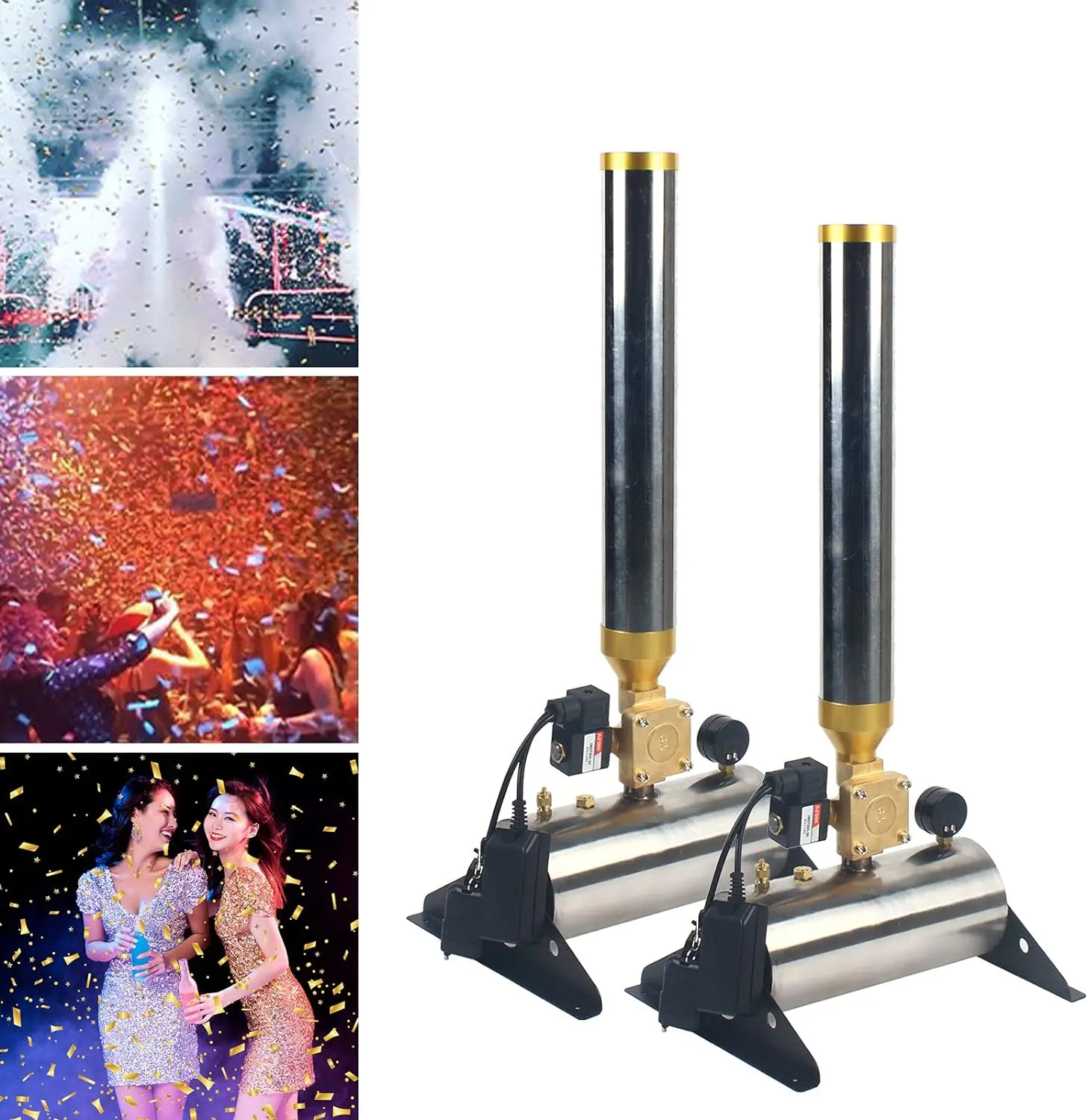 Mini Confetti Cannon Launcher Machine Paper Shooter Remote Control Party Stage Effect Wedding Equipment