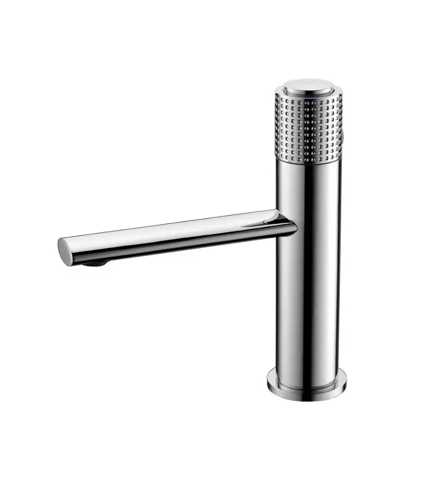 
2020 New design Hot And Cold Chromed Plated Tube Single Hole Bathroom Basin Mixer Taps Tap Faucet Guangdong sanitary ware 