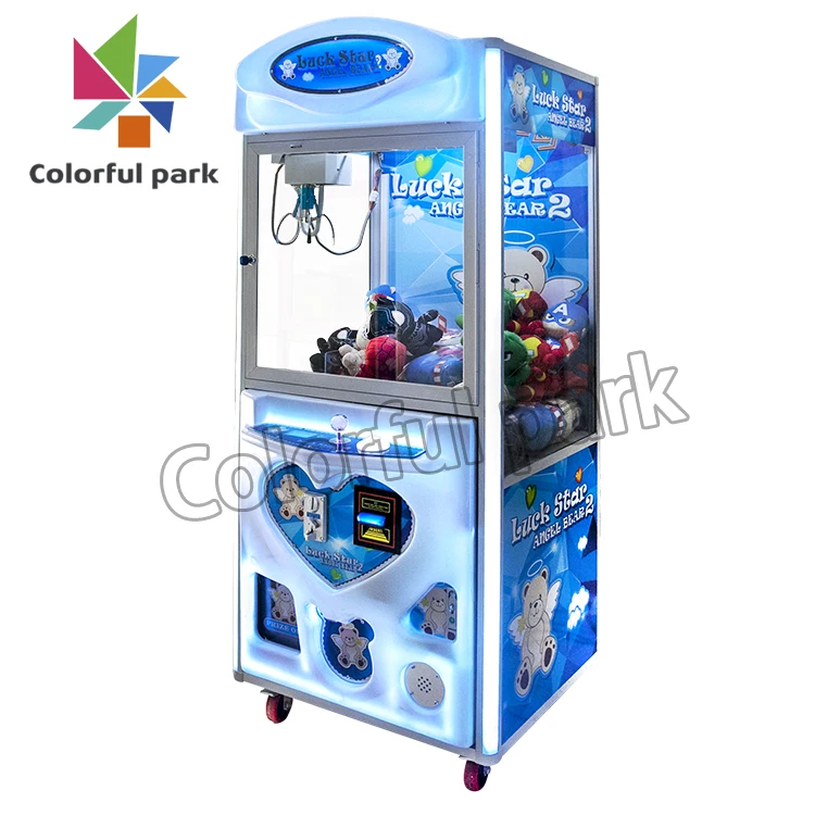  teddy bear vending arcade coin operated claw crane machine lucky star for