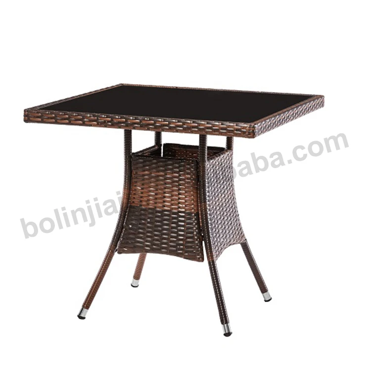 Direct Selling Pe Rattan Weaving Coffee Set Table Rattan Outdoor Rattan Coffee Table