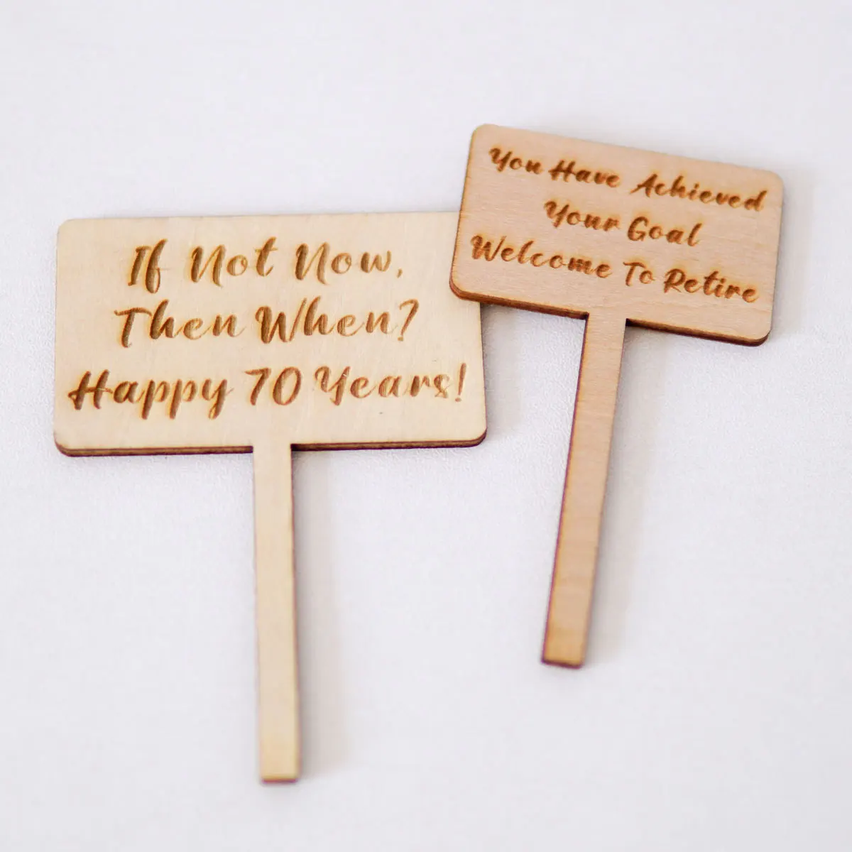 Wooden plant label T-shaped garden nursery label stick potted label