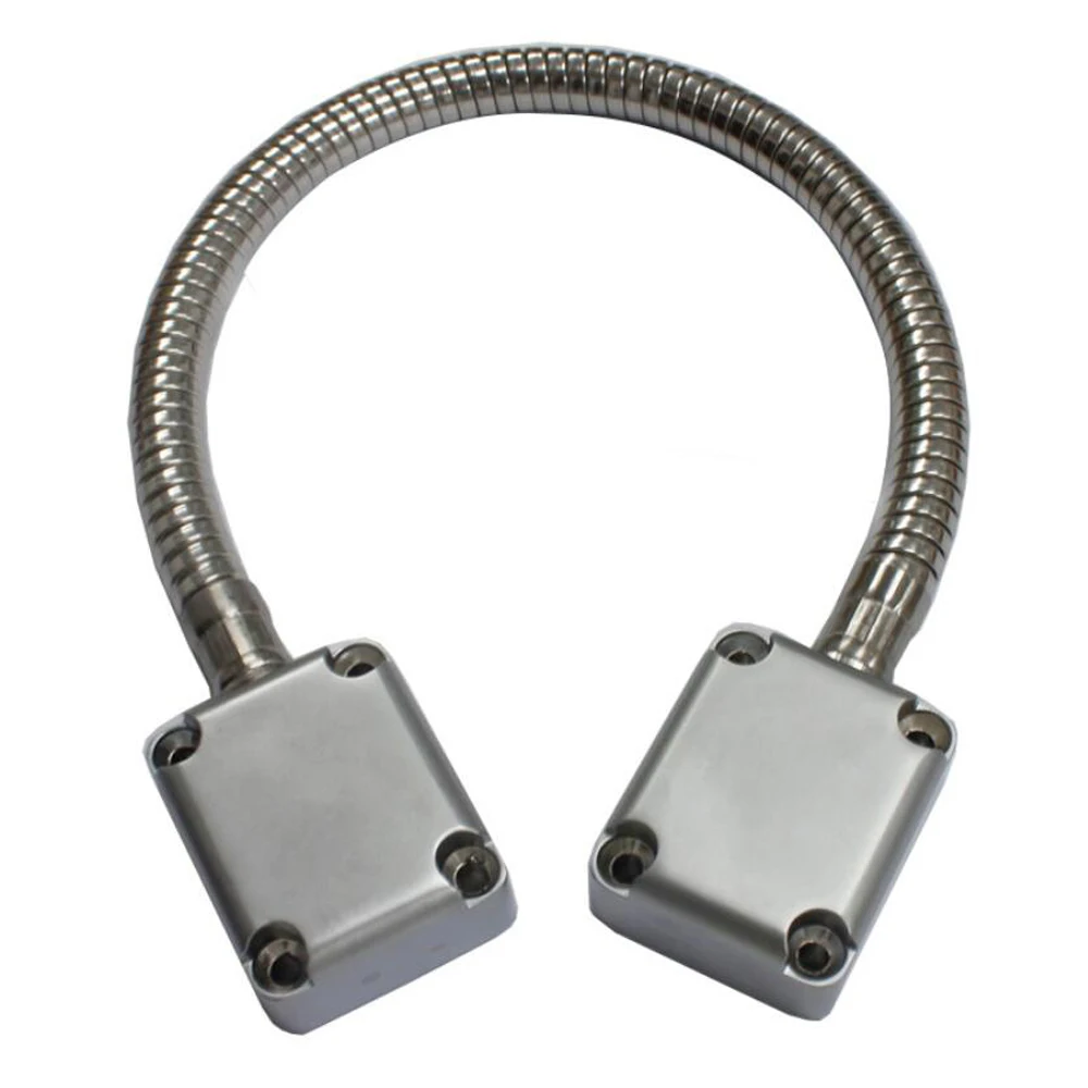 Exposed Mounted Cable Stainless Steel with Zinc Alloy Ends for Access Control Wire Cable Protection Hidden Armored Door Loop