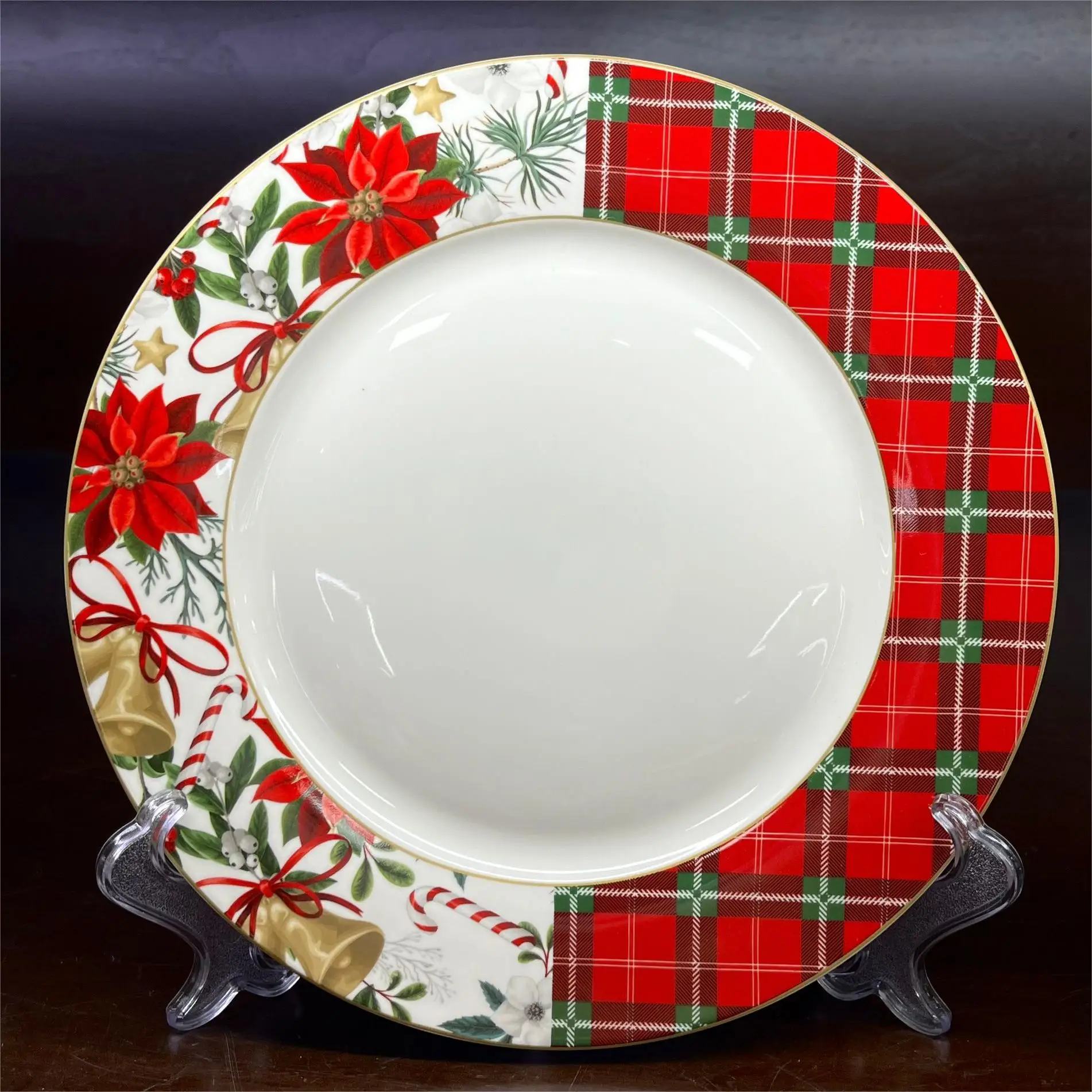 Holiday  Christmas-Themed Dinnerware Set with Salad Plates, Cups and Bowls, Unique Gift for Christmas