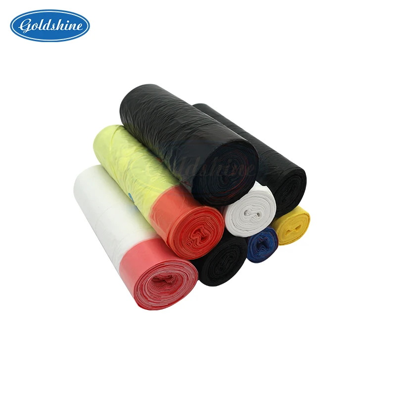 Drawstring Rubbish Bags Bin Can Liner 5 13 30 39 Gallon Garbage Plastic Bag With Own Logo
