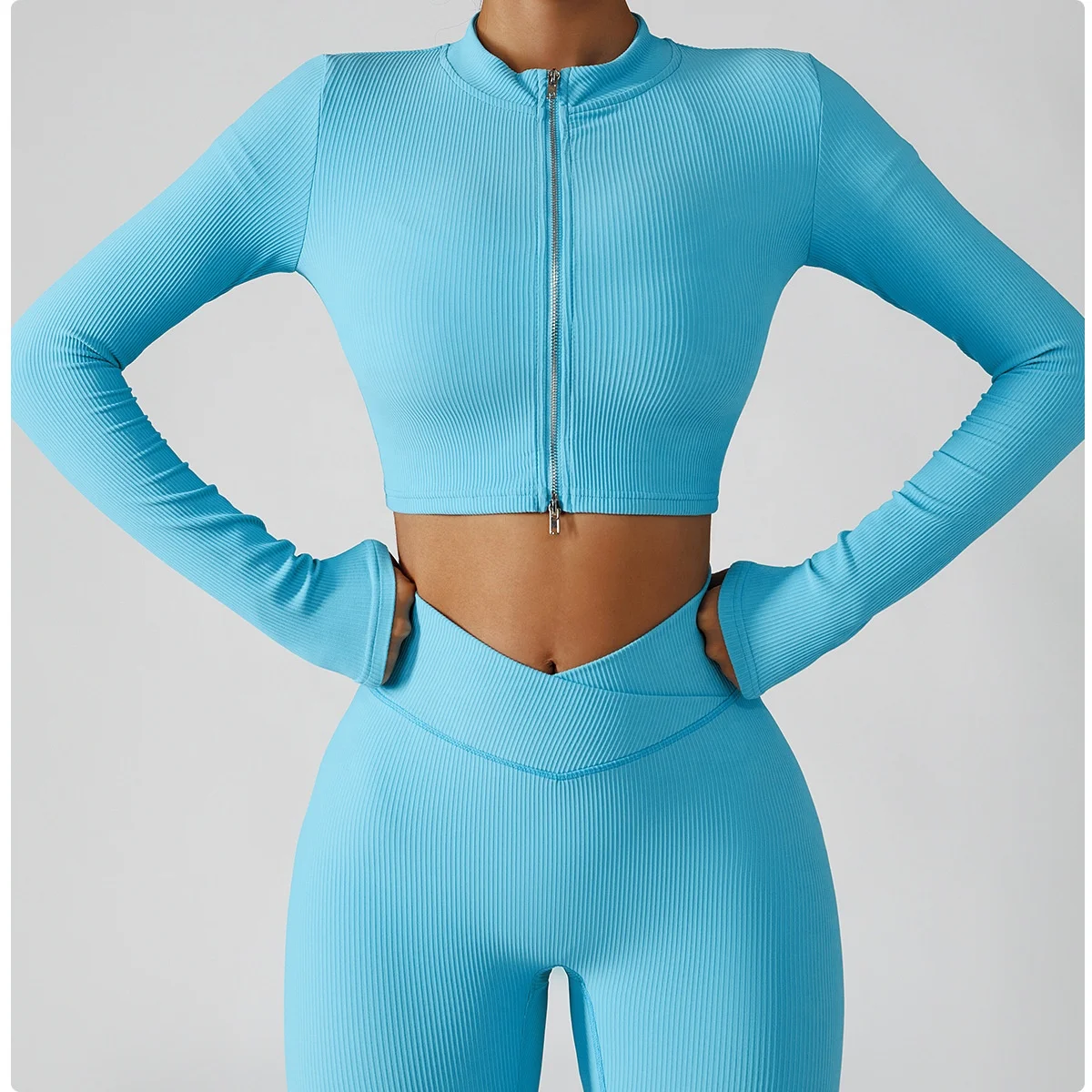 High elastic breathable yoga suit 3PCS bra jacket leggings fitness yoga set good quality women gym clothing fitness & yoga wear