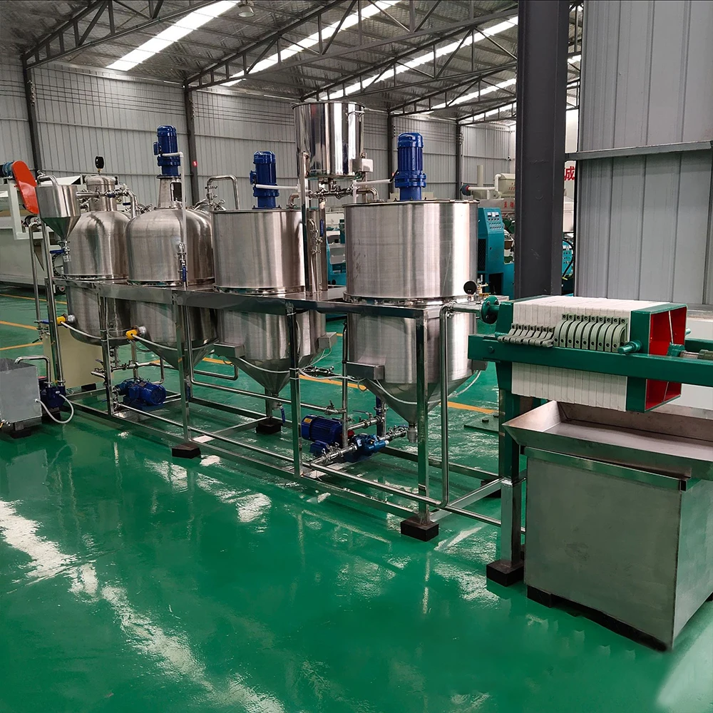 2000kg/d hot sale palm oil refinery/crude oil refining machine/ oil refining plant