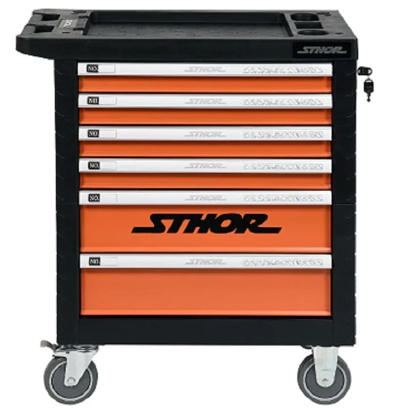 STHOR 58550 Hand Tools New Design Storage 6 Drawers Roller Cabinet With 302pcs Tools For Tool Box&Cabinets