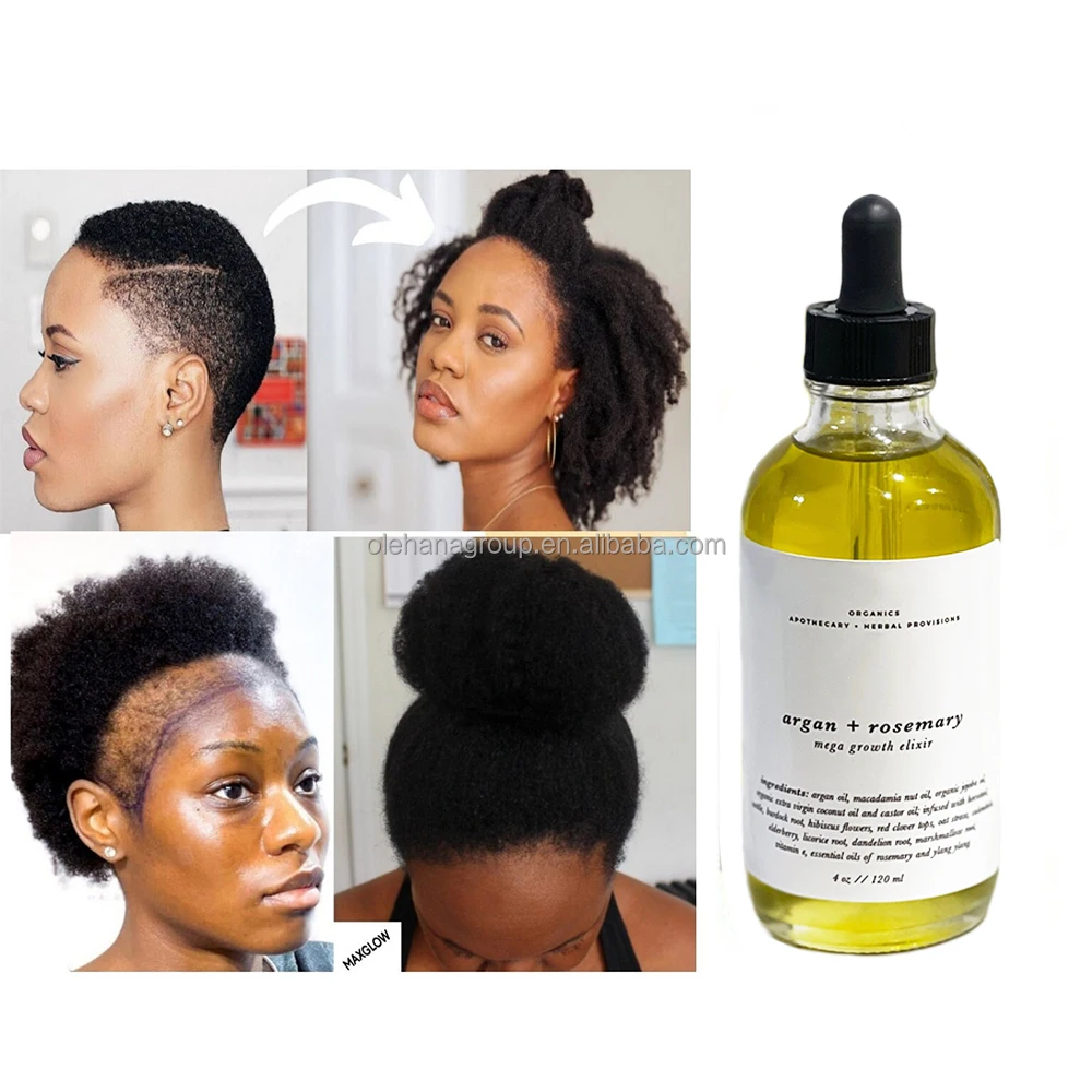12 Herbs Blend Argan Rosemary Oils Mega Growth Elixir Natural Organic Hair Treatment Rosemary Oil for Hair Growth