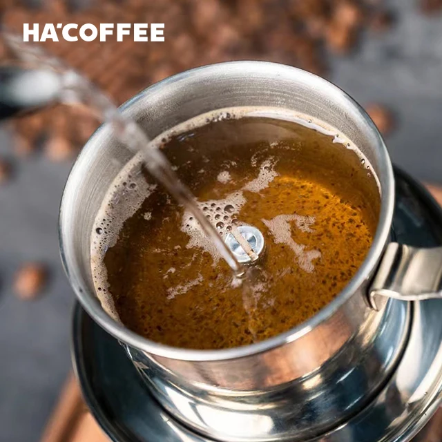 С одной чашкой вьетнамские фильтр для кофе традиционный Капельное многоразовые Inox Фин из нержавеющей стали чайник