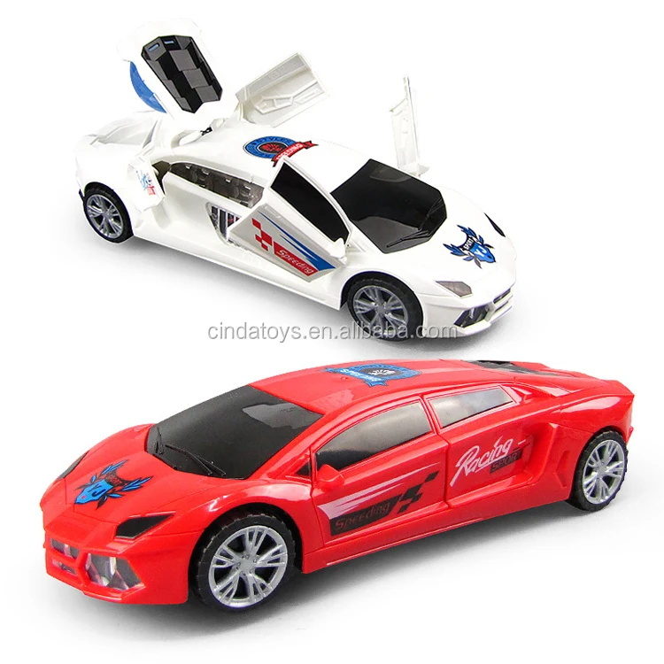 Suitable for Christmas Children toys Electric Stunt Car  with open door function Musical Rotating racing car toys for sale