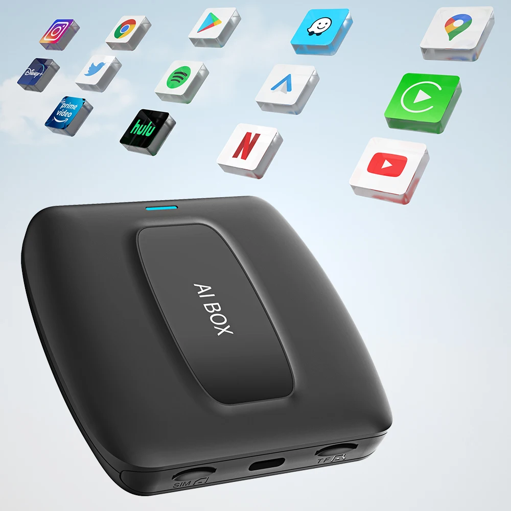 Ottocast OEM appl carplay box беспроводной андроид автомобильный адаптер ai с Youtube Netflix