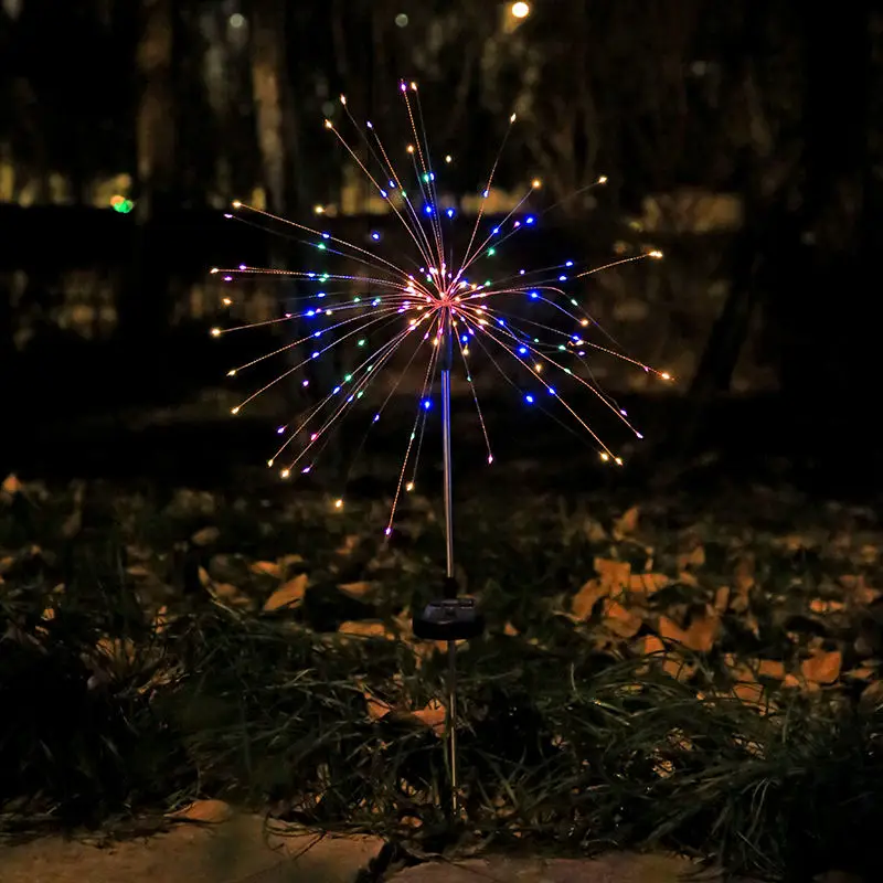 High Quality Factory Sale Outdoor Decorative Light Globe Fairy String Festivals Solar Energy Fireworks Lamp