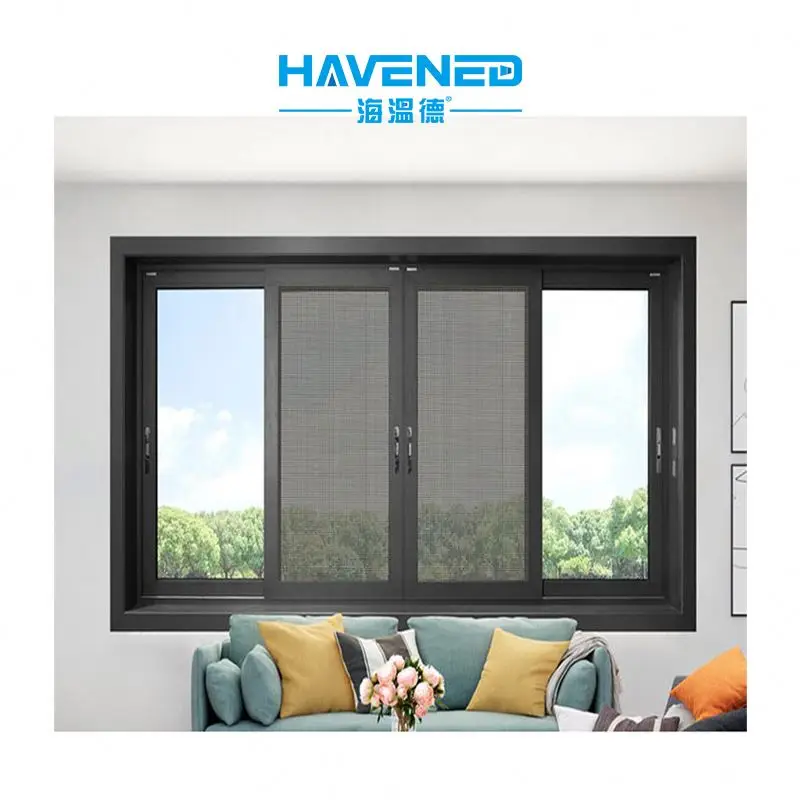 Insulated Aluminum Windows Double Glazed French Windows Triple Glazed Casement Windows hand operated window