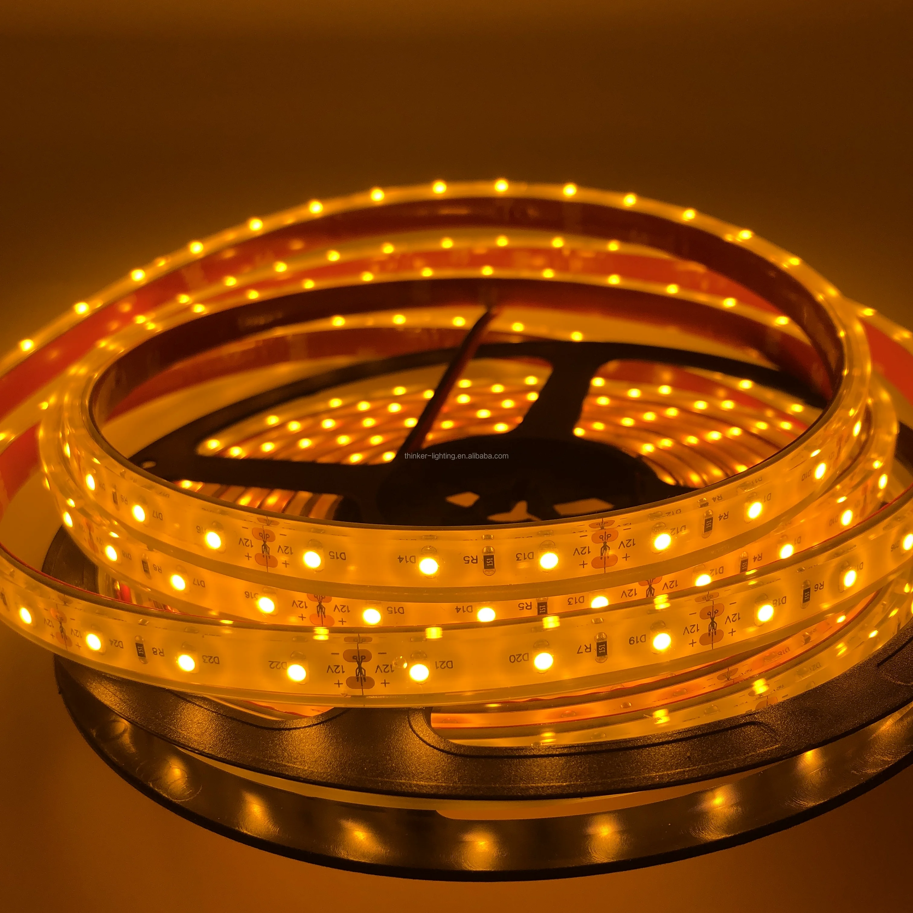 CE RoHS SMD3528 LED Strip Light 60leds/m DC12/24V 24W/m 10mm PCB VHB IP68 5m/roll