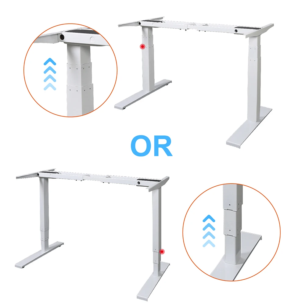 Charmount Dual Motor Electric Table Stand Up Lifting Standing Height Adjustable Mobile Standing Desk