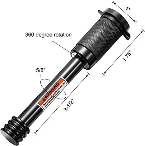 Metal Black Trailer Receiver Hitch Lock with 5/8 Inch Pin Long Hitch Pin O-ring for Truck RV