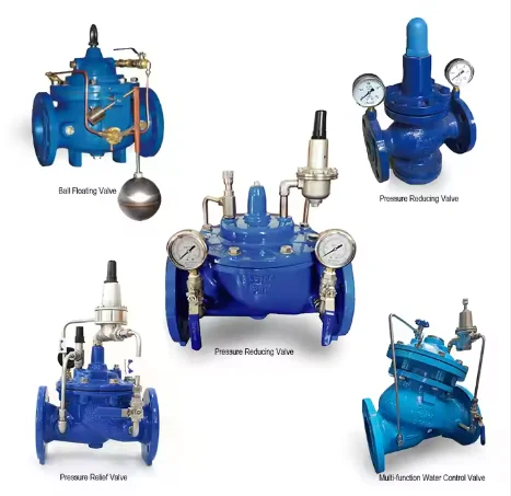 Pn10/16 Double Flange Ball Float Valve with Hydraulic Power Pressure Relief Reducing Control OEM Customizable Water Application