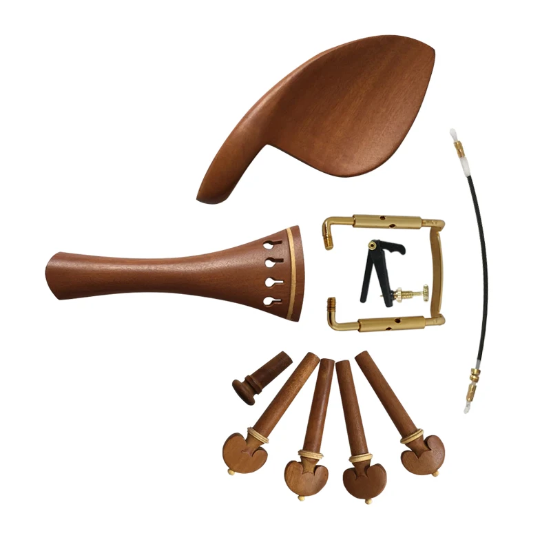 wholesale price boxwood vintage design fully violin string fittings with heart shape tuner VS-06 tailpiece chinrest pegs