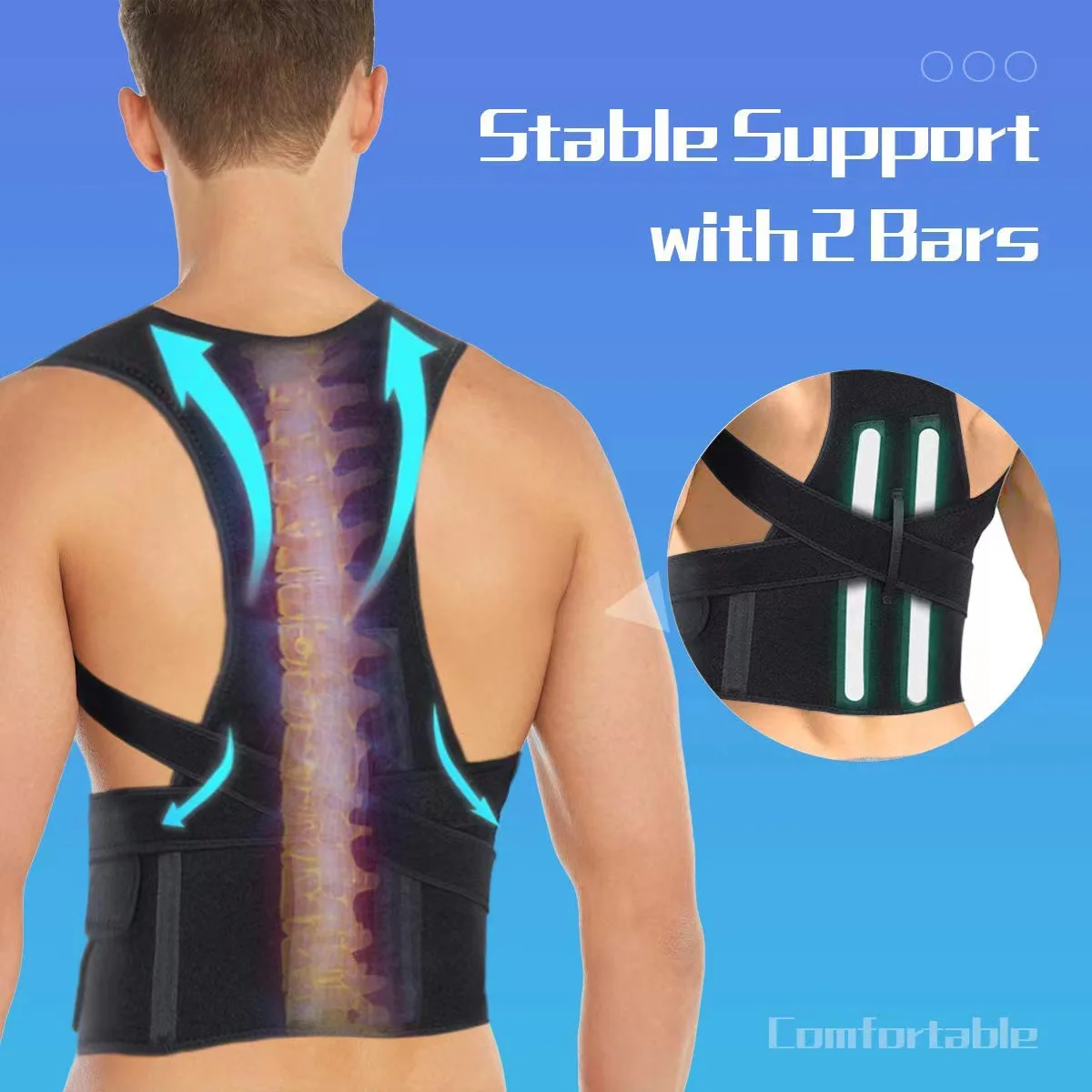 Back Waist Support Belt Posture Corrector  Lumbar High Quality Male Corset For Posture