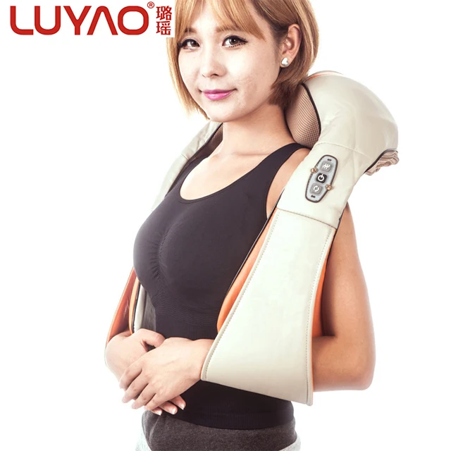 LUYAO Linen Cover Kneading Neck Shoulder Massager Back Massage Belt Massage Shawl