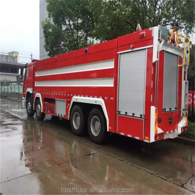 Sinotuck 340HP Chassis 15000L 8x8 Drive Fire Rescue Truck with Ladder New Manual Transmission Diesel Fuel