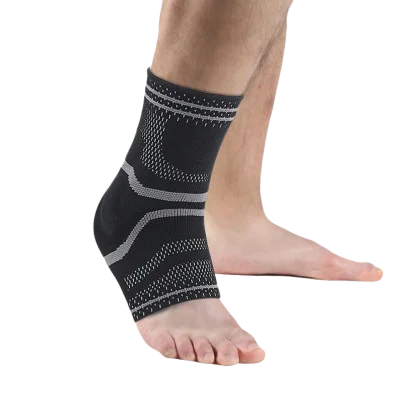 Factory Supplier Open Toe Thick Silicone Gel Support Plantar Fasciitis Knit Ankle Sleeve