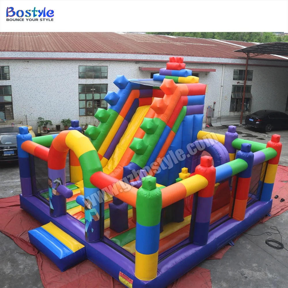 Customized Large amusement park bouncy castle commercial inflatable playground outdoor inflatable fun city for kids