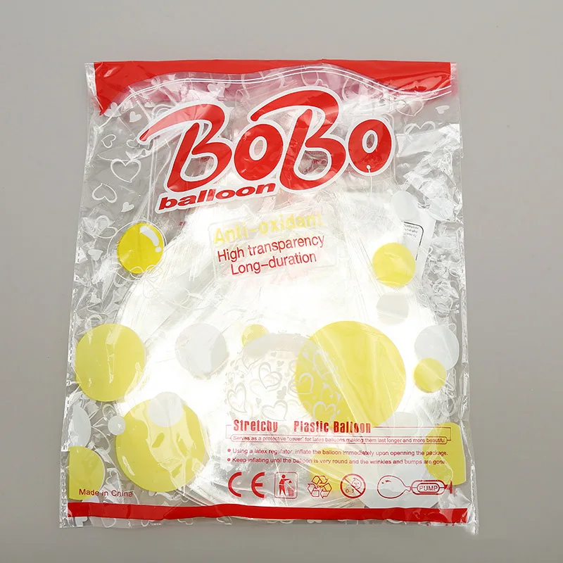 Factory Price BOBO Ball With Battery LED Light 20inch Inflatable Balloons Stick Handle Colorful Wedding Decoration Party