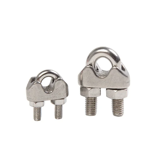 Low price Adjustable DIN741 stainless steel wire rope clip for fixings