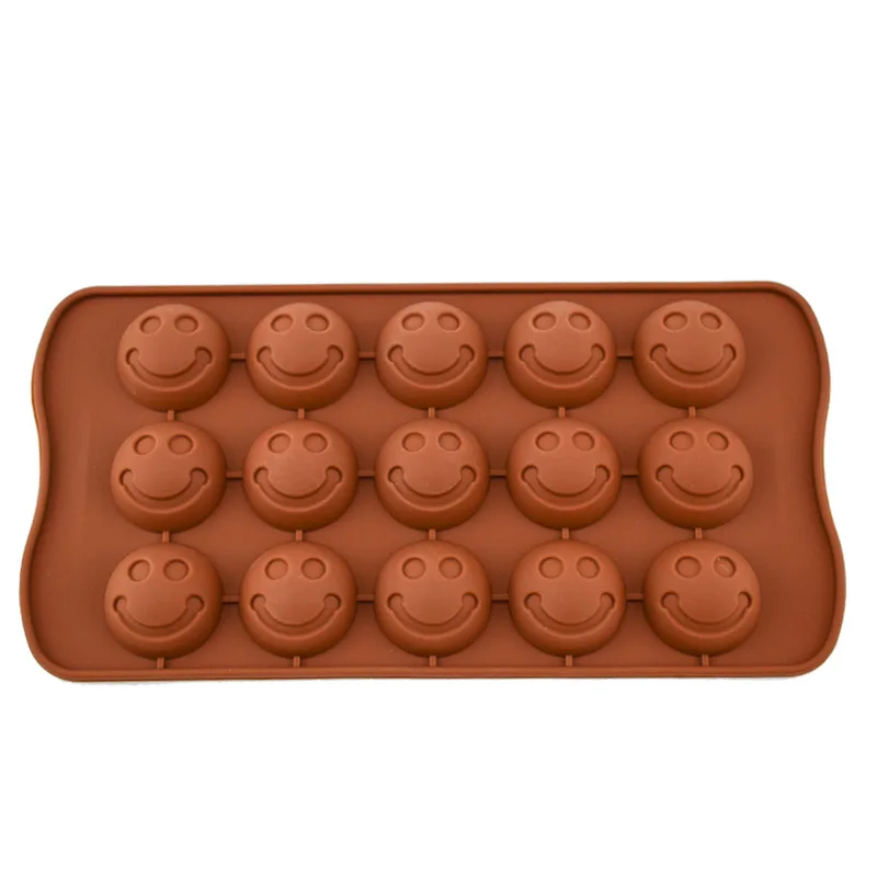 Custom silicone products BPA Free Silicone Chocolate Molds Jelly Mold Smile Face Shape Chocolate Baking Molds