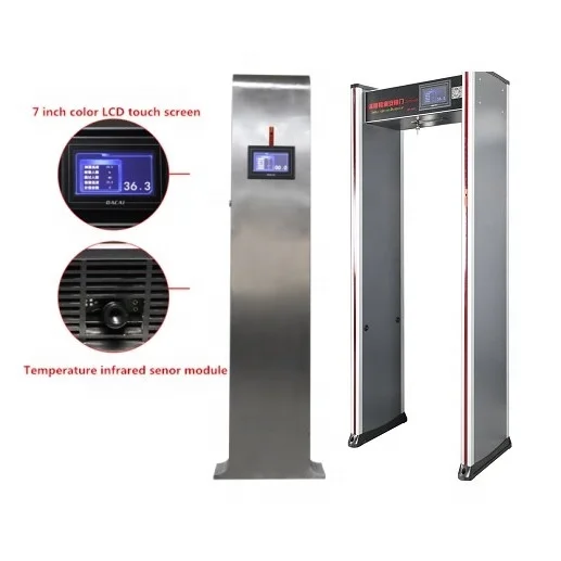 LCD display full body temperature scanner door frame metal detector JZD-1