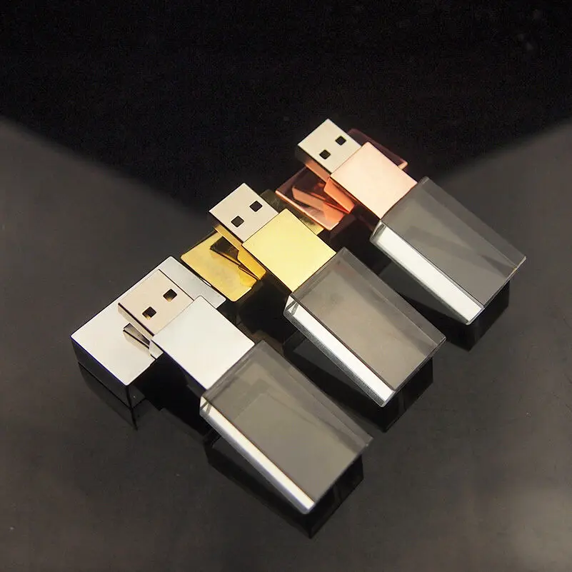 Подарка промотирования по индивидуальному заказу 3D логотип кристалл USB флэш-накопитель стекло флеш-накопитель 4 ГБ 8 оперативной памяти 16 Гб встроенной 32