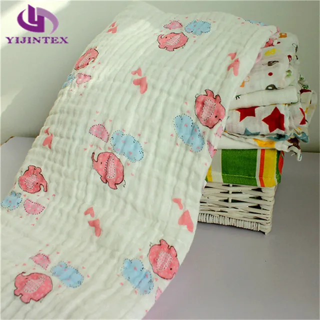 
Custom design soft adjustable 100 cotton baby swaddle blanket for babies 