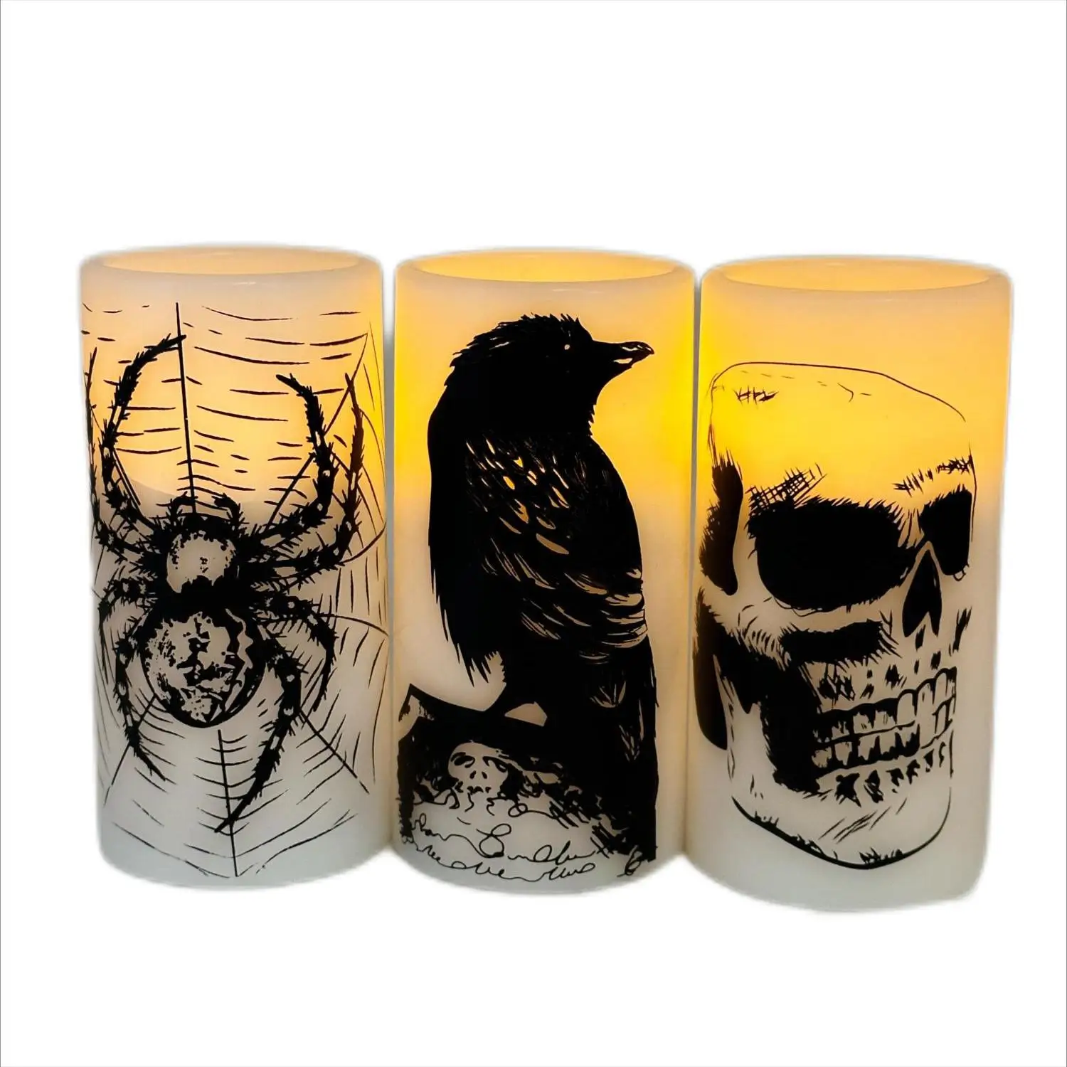 Festival Elk X`mas Tree ODM OEM Various Patterns Water Sticker Craft Wholesale Wax Elegant Battery Candles Led Flameless