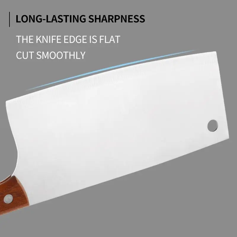 Knife Set Stainless Steel Household Kitchen Knife sharpener scissor  wooden handle chef knife set with stand