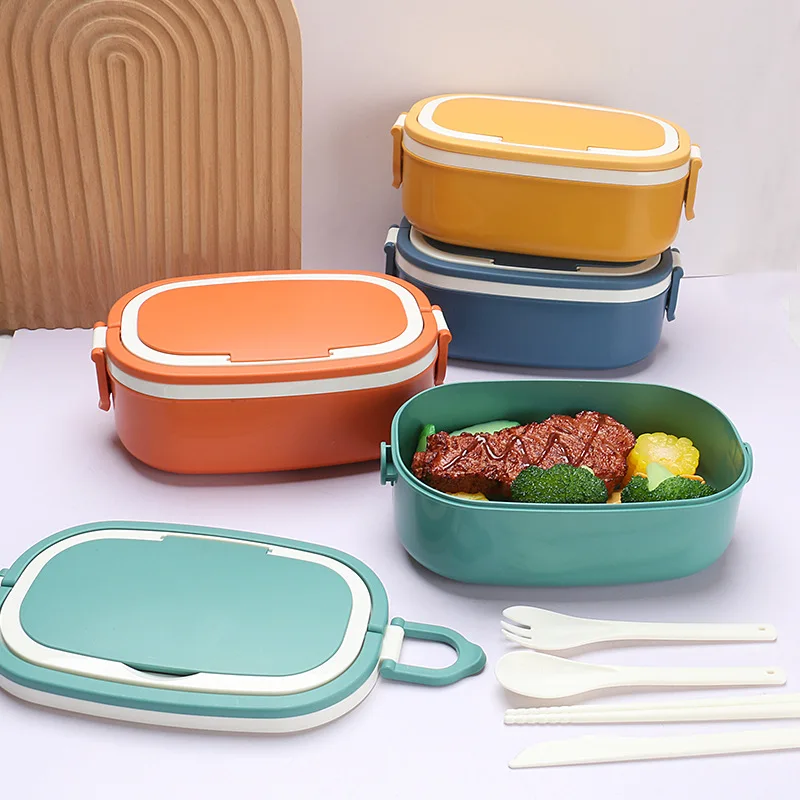 Factory customized wholesale Portable 3 Layer Wheat Straw Plastic Lunch Bento Box