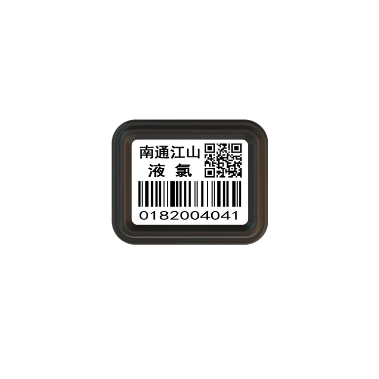 Liquid Chlorine Permanent Barcode Tag Industrial Gas Cylinder Tracking