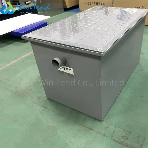 Underground Epoxy Coated Steel Waste Water Grease Trap Fat Oil Separator for Outdoor