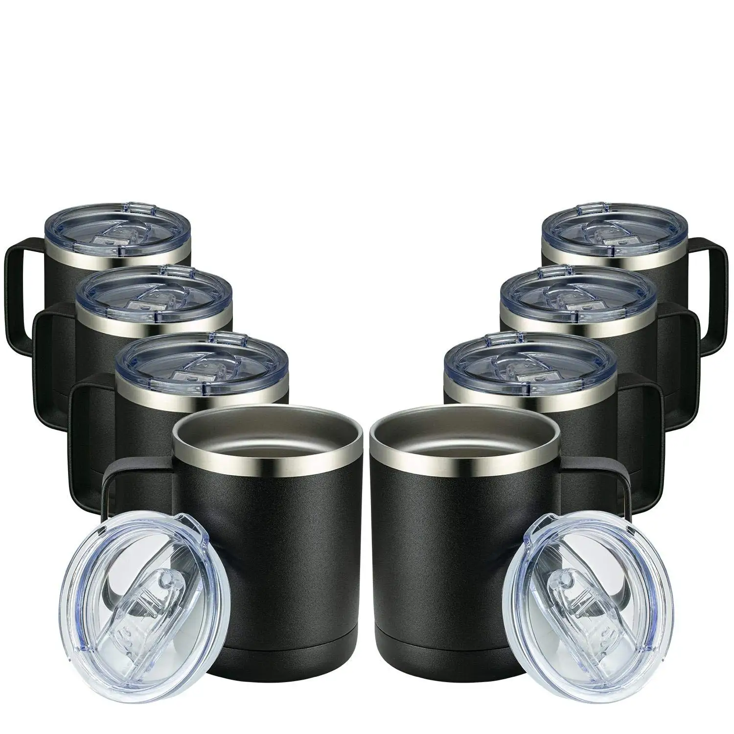 LUCKCHEN OEM/ODM  Vacuum Coffee Cup Water White Box Mugs High Quality Hot Selling Stainless Steel with Lid Modern 12OZ Milk Mugs