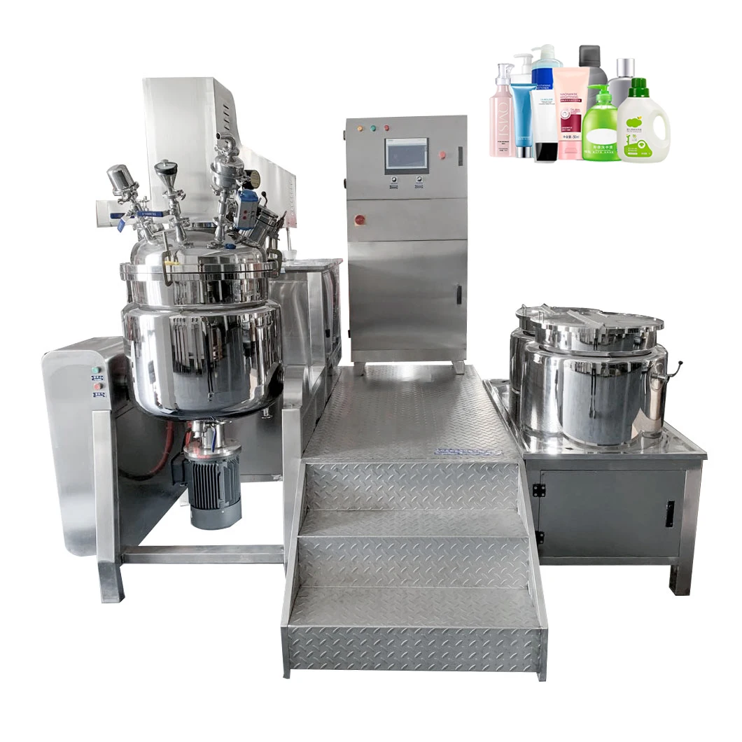 500L 300L 200L 100L 50L cosmetic emulsifying vaccume mixer homogenizing emulsifier for shampoo