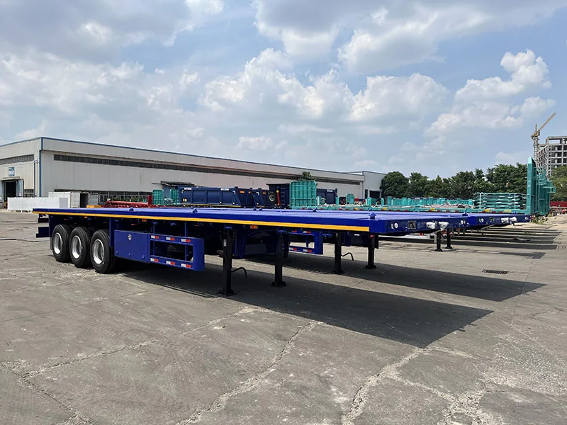 Vehicle Master Tri Axle Flat Top Trailer Semi 40ft Trailer Flatbed Semi Trailers Sale