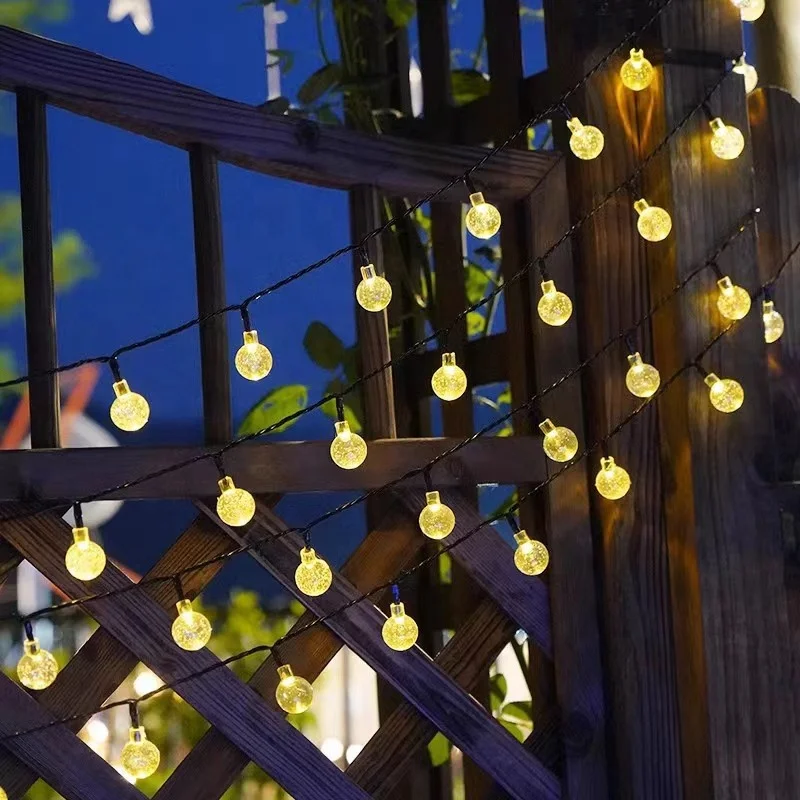 Night Camping Lamps Ip65 Outdoor Waterproof LED Solar String Lights Party Holiday Christmas Decoration