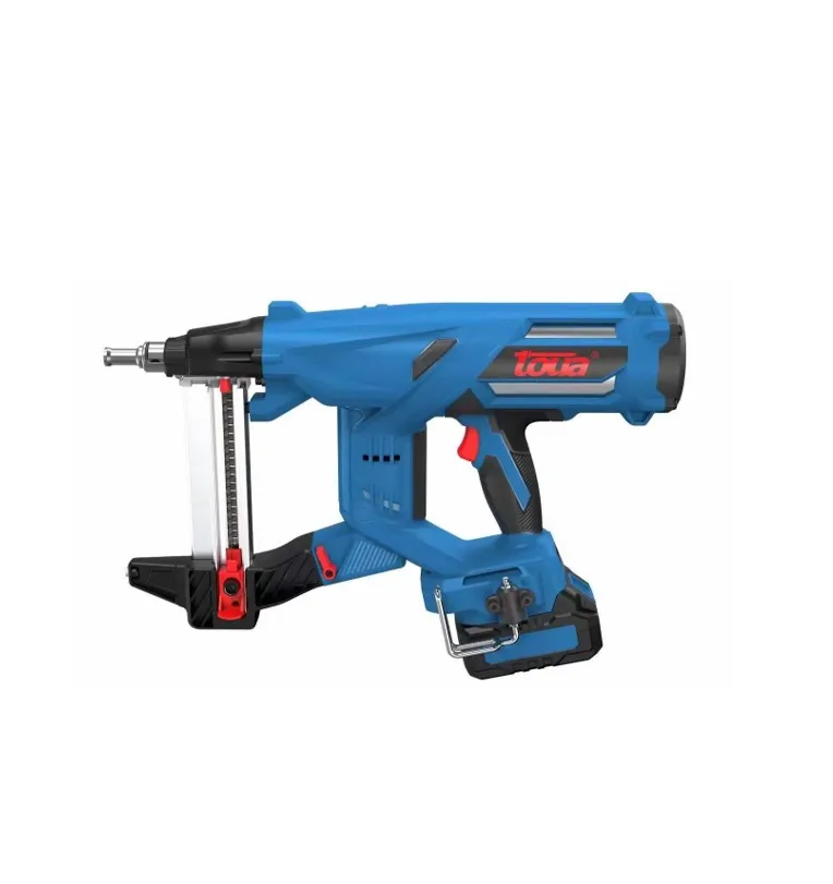 China Hot selling lithium battery gun nailer without fuel cell for concrete steel nails