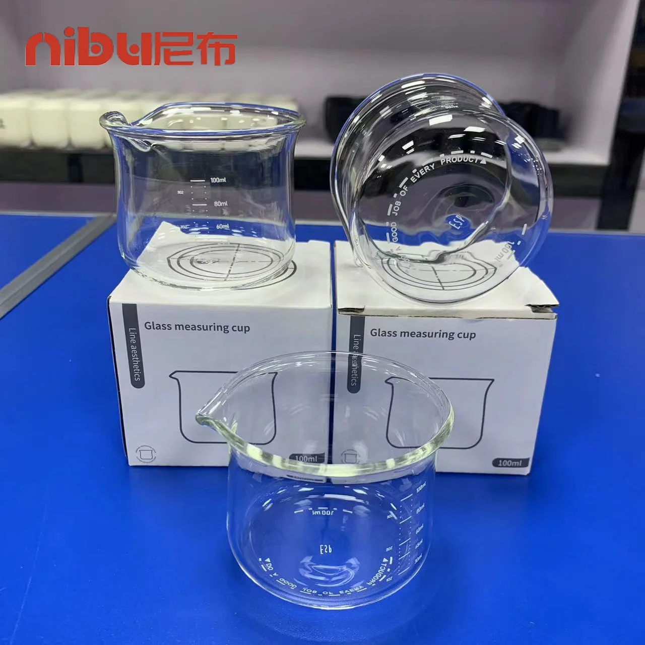 NIBU Barista Tools V-shaped Spout 3.52OZ Espresso Shot Glass Milk Cup Coffee Measuring Cup