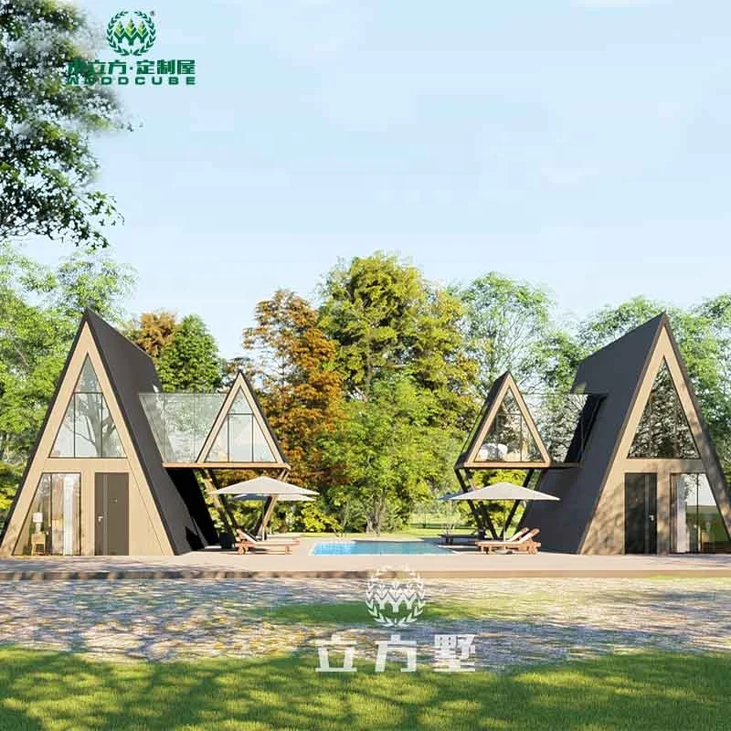 
Popular luxury 2-story prefabricated house light gauge steel villa prefab home 